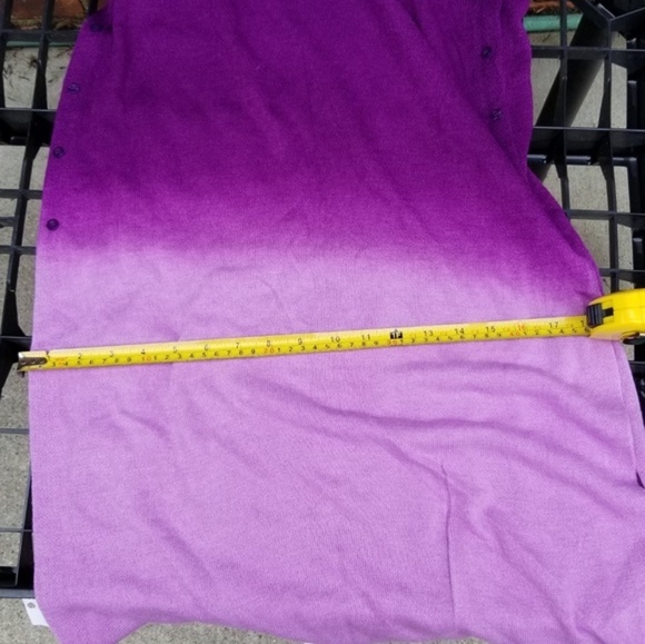 Purple ombre tone button scarf - Picture 5 of 8